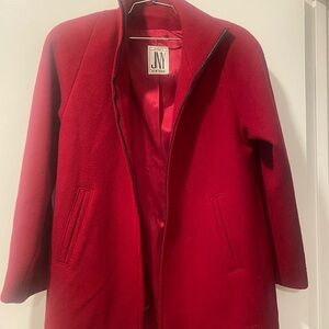 Burgundy Zip Coat  Jones New York Size 2P